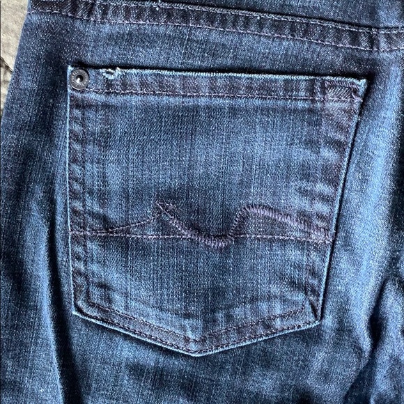 7 FOR ALL MANKIND Straight Leg Dark Wash Jeans - Picture 12 of 16